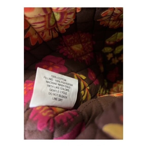 Sweet Olive Quilted Floral Drawstring Boho Bucket Backpack, Medium, 12" - Picture 5 of 6